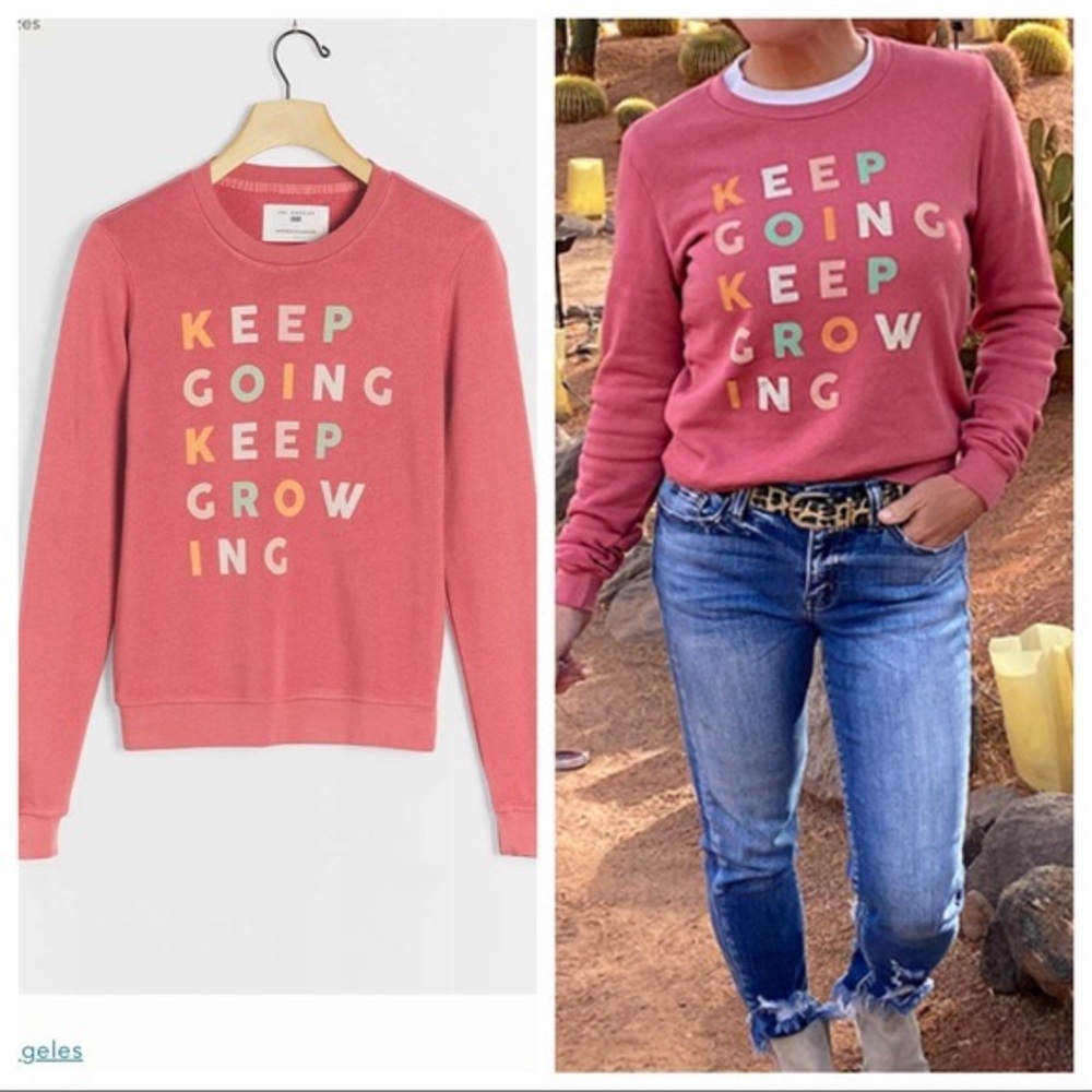 Anthropologie Keep Going Keep Growing Sweatshirt